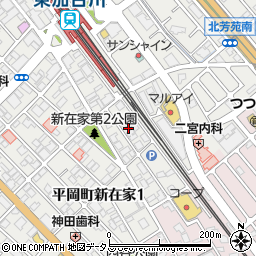 兵庫県加古川市平岡町新在家1丁目263周辺の地図