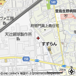 大阪府門真市上野口町2-22周辺の地図