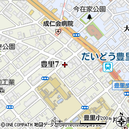 リパーク東淀川豊里７丁目第３駐車場周辺の地図
