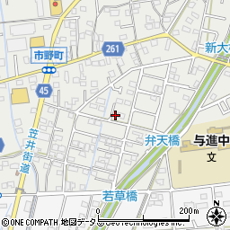 静岡県浜松市中央区市野町1424周辺の地図
