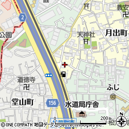 大阪府門真市月出町25周辺の地図