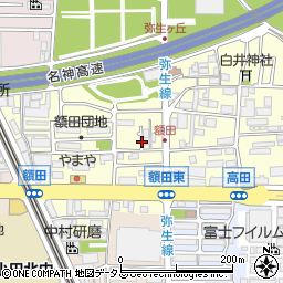 兵庫県尼崎市額田町周辺の地図