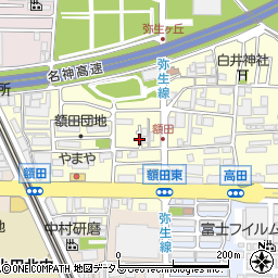 兵庫県尼崎市額田町周辺の地図