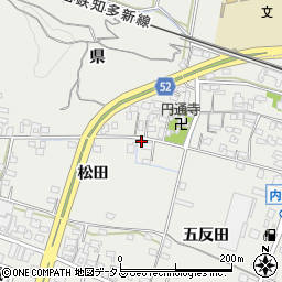 愛知県知多郡南知多町内海松田78周辺の地図