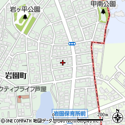 兵庫県芦屋市岩園町15周辺の地図