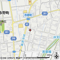 静岡県浜松市中央区市野町1557周辺の地図