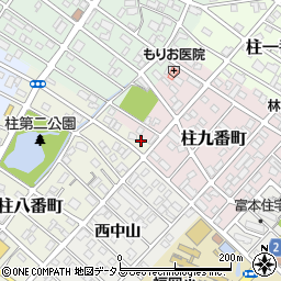愛知県豊橋市柱八番町2周辺の地図