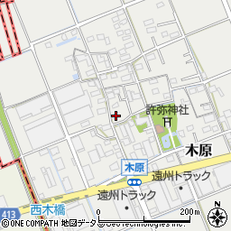 静岡県袋井市木原247周辺の地図