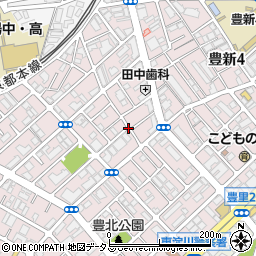 大阪府大阪市東淀川区豊新周辺の地図