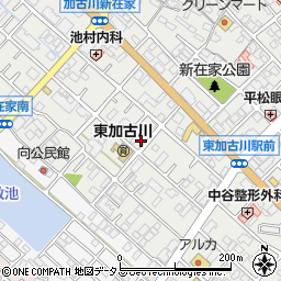 兵庫県加古川市平岡町新在家193-7周辺の地図