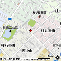愛知県豊橋市柱八番町3周辺の地図