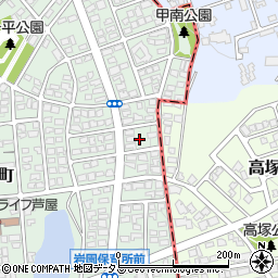 兵庫県芦屋市岩園町16周辺の地図