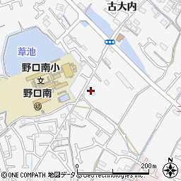 兵庫県加古川市野口町古大内84周辺の地図