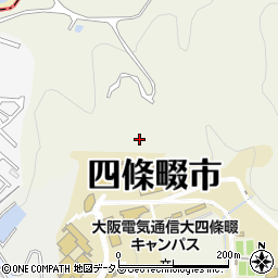 大阪府四條畷市岡山周辺の地図