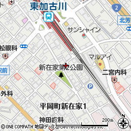 弁慶本店周辺の地図