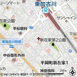 兵庫県加古川市平岡町新在家2丁目266周辺の地図