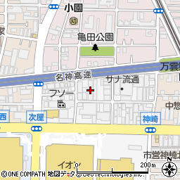 サクラ工業尼崎工場周辺の地図