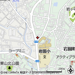 兵庫県芦屋市岩園町25-1周辺の地図