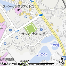 上津部田公園トイレ周辺の地図