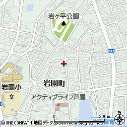 兵庫県芦屋市岩園町12-11周辺の地図