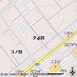 愛知県豊橋市神野新田町タノ割周辺の地図