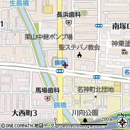 ファミリーマート錦橋店周辺の地図
