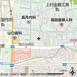 大阪府四條畷市岡山1丁目13周辺の地図