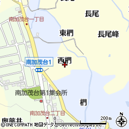 京都府木津川市加茂町里西椚周辺の地図