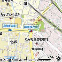 諏訪神社南周辺の地図