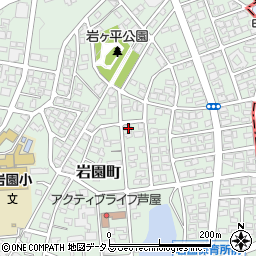 兵庫県芦屋市岩園町13-8周辺の地図