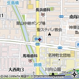 カレーハウスＣｏＣｏ壱番屋尼崎錦橋店周辺の地図