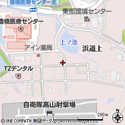愛知県豊橋市飯村町高山周辺の地図
