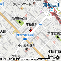 てこや 東加古川駅前店周辺の地図