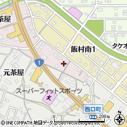 愛知県豊橋市飯村町茶屋110周辺の地図