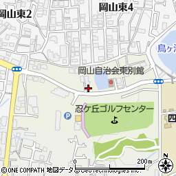 大阪府四條畷市岡山133周辺の地図