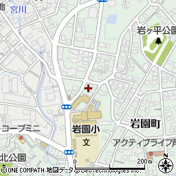 兵庫県芦屋市岩園町24-6周辺の地図