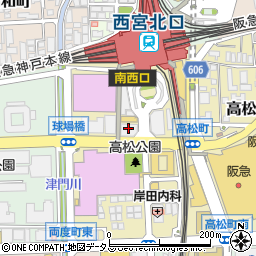 アップ教育企画　研伸館中学生課程西宮校周辺の地図