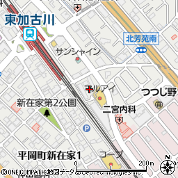 兵庫県加古川市平岡町新在家1573-2周辺の地図