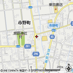 静岡県浜松市中央区市野町1628周辺の地図