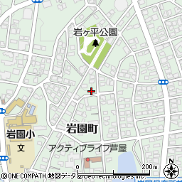 兵庫県芦屋市岩園町22-39周辺の地図