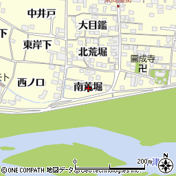 京都府木津川市山城町上狛南荒堀周辺の地図