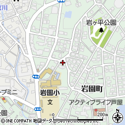 兵庫県芦屋市岩園町23-25周辺の地図