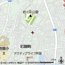 兵庫県芦屋市岩園町13-10周辺の地図