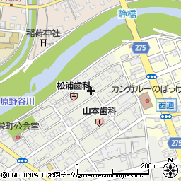 静岡県袋井市栄町周辺の地図