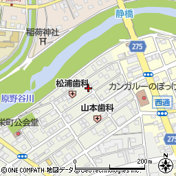 静岡県袋井市栄町周辺の地図
