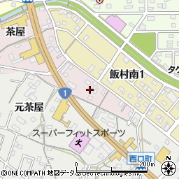 愛知県豊橋市飯村町茶屋102周辺の地図