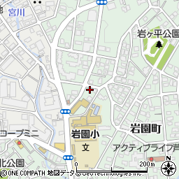 兵庫県芦屋市岩園町24-7周辺の地図