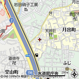 大阪府門真市月出町25-25周辺の地図