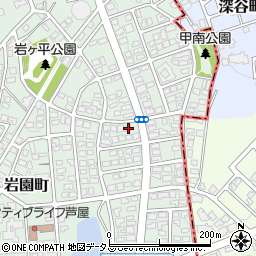 兵庫県芦屋市岩園町15-12周辺の地図