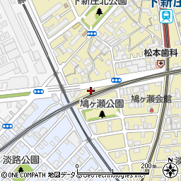 下新庄鳩ヶ瀬会館周辺の地図